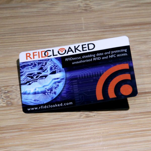 RFID blocking card in electronic world design by RFID Cloaked stops both bank cards and HID prox security access passes