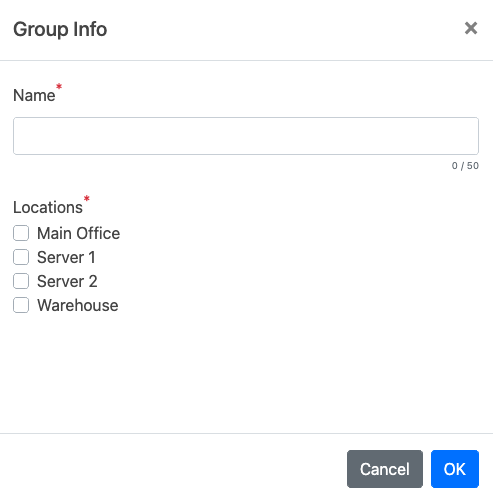 Groups Info Modal
